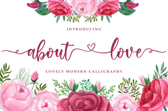 About Love: A Romantic Calligraphy Font for Creative Projects