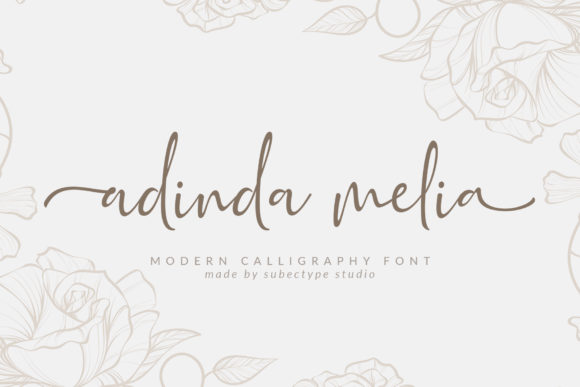 Adinda Melia: A Modern Calligraphy Font with Natural Handwriting Charm