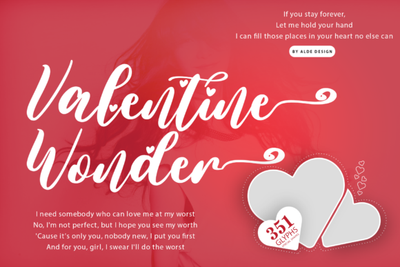 Valentine Wonder: A Classy Handwritten Font for Creative Projects